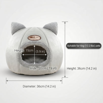 Cozy Cat Cave — Warm Hideaway Bed