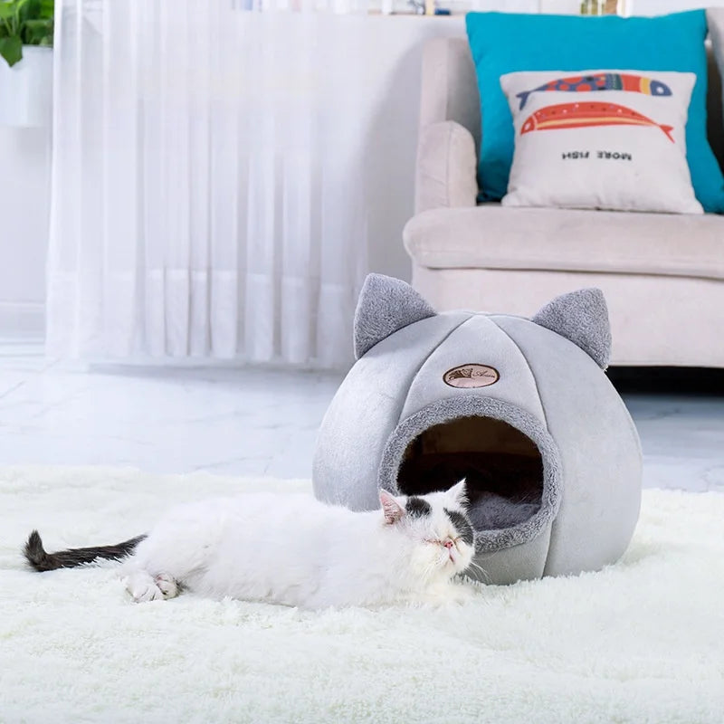 Cozy Cat Cave — Warm Hideaway Bed