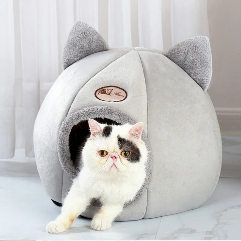 Cozy Cat Cave — Warm Hideaway Bed