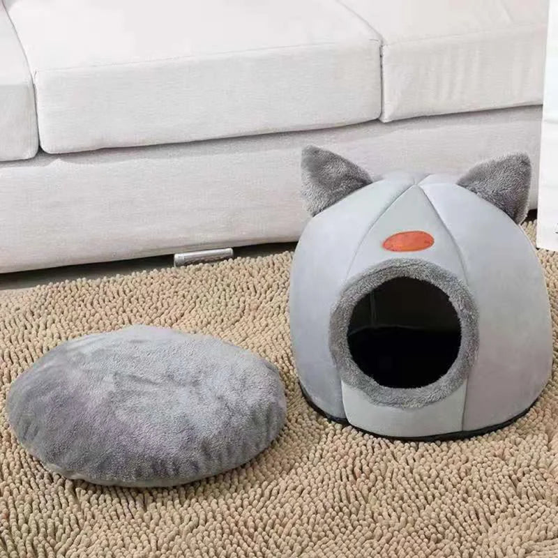 Cozy Cat Cave — Warm Hideaway Bed